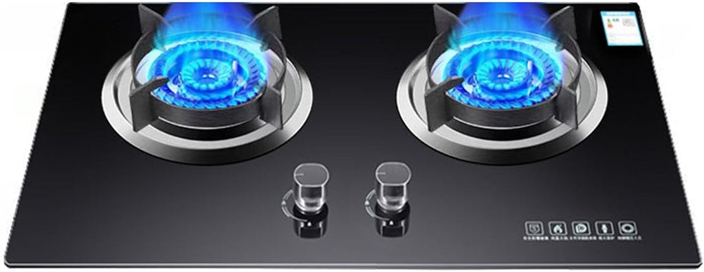 Propane Stove,2 Burners Portable Propane Stove,tempered Glass Gas Cooktop,Maximum 15354BTU for Food Trucks and Family Restaurants(black) (Color : LPG, Size : Style 2)