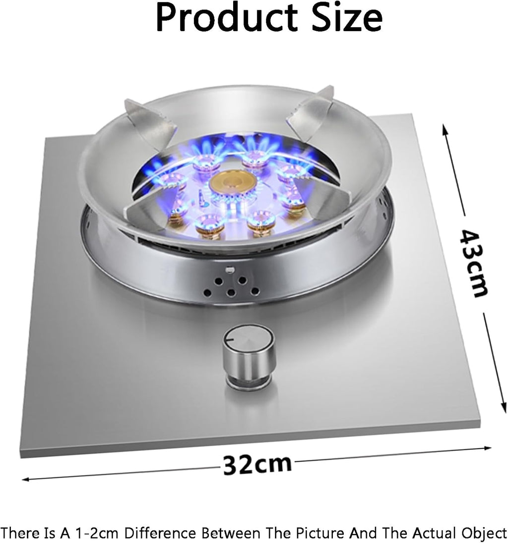 Gas Cooker,Stainless Steel Dual-Purpose gas Stove,Single-Burner,Suitable for Camping Restaurants Home Use(NG)