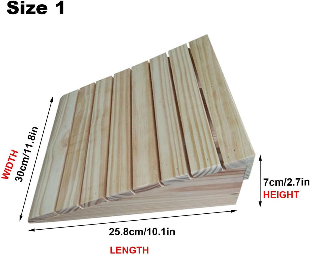 Wooden Threshold Ramp 2-6inch Door Ramp Home Non-Slip Entry Ramp or Doorways Curbs Step Transition Ramps for Wheelchair Walkers Car Motorcycle (Size : 25.8x30x7cm)