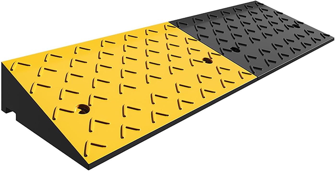 Curb Ramp Threshold Ramp Driveway Curb Ramps Rubber Kerb Ramp Non-Slip Threshold Ramp for Doorway Sidewalk Car Bike Motorcycle Scooter Wheelchair(11cm/4.3in)