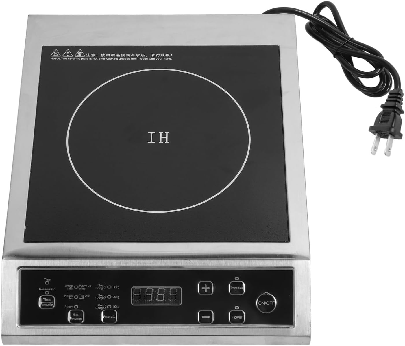 3500W Portable Induction Cooktop, Fast Heating Multifunctional Countertop Burner with Smart Touch Panel, for Cooking BBQ and Home Kitchen (US Plug 110V)