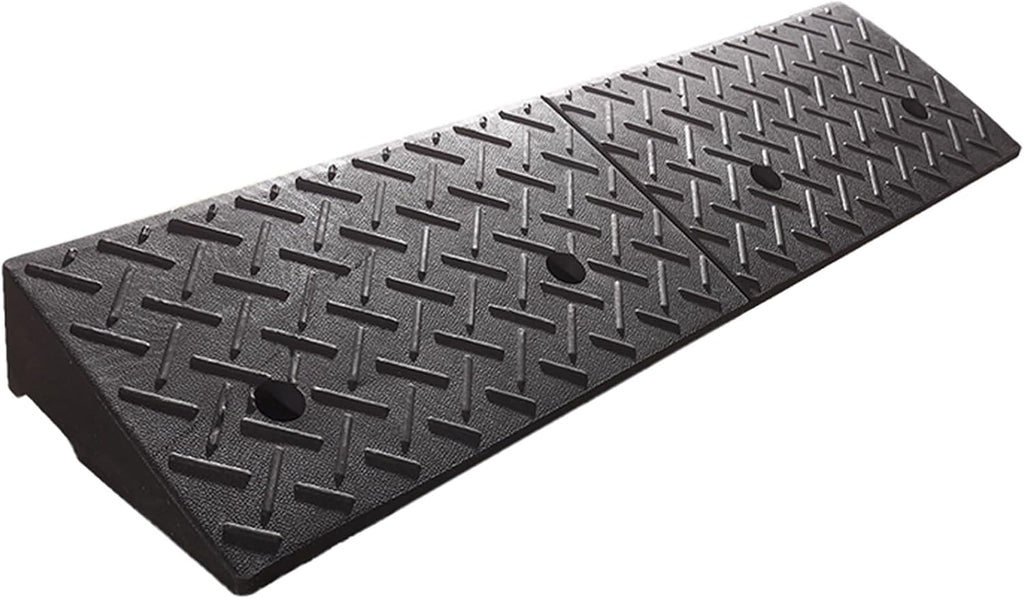 Rubber and Plastic Curb Ramp, Multiple, Threshold Ramp, Strong Load-Bearing, Suitable for Entryway, Bike, Pets, Sidewalk(100 * 25 * 8cm/39 * 10 * 3.1in)