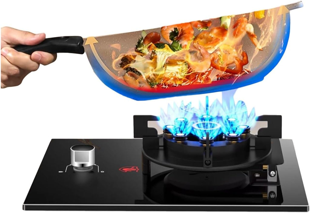 Gas Stove,Single Burner,5.2KW Camping Gas Cooker,Gas/LP Gas Conversion Stove,with Flameout Protection,for Home Kitchen(LPG)