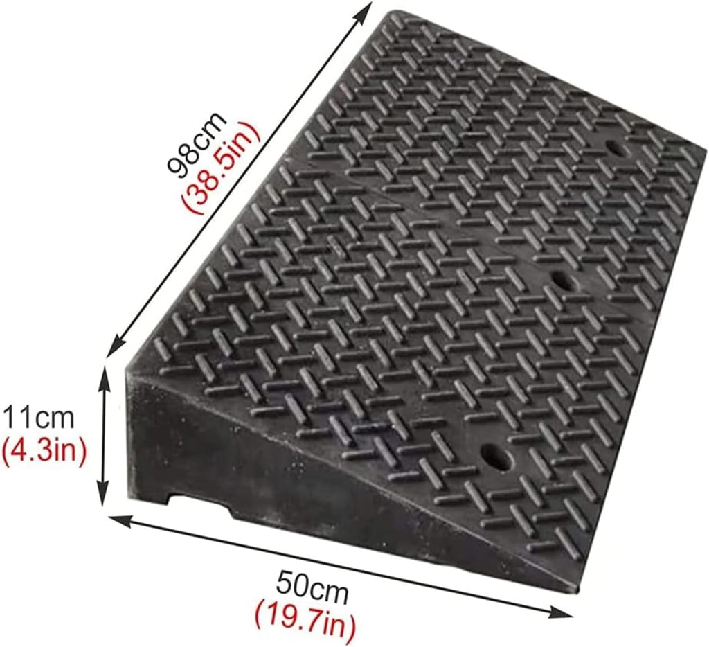 Threshold Ramp Wheelchair Ramp Heavy Duty Rubber Threshold Ramp Non-Slip Scooter Ramp Portable Kerb Ramps for Garage Parking Handicap Ramps Anti-Slip (Size : 11cm/4.3in)