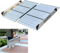 Door Threshold Ramp, 3' Rise Door Ramp for Wheelchairs, Aluminum Threshold Ramp for Doorways Rated 660 Lbs Load Capacity, Size : 56X37.5X8Cm-1Pcs (Silver 56X37.5X8Cm)