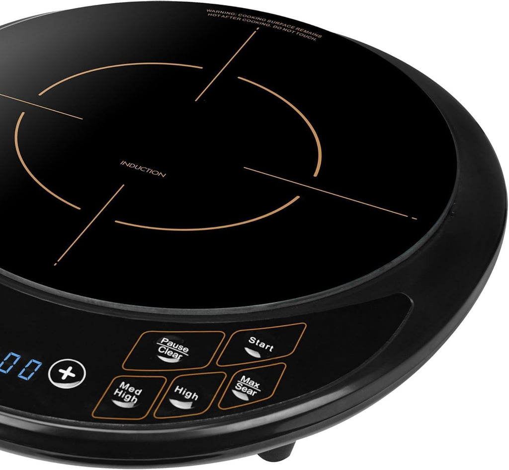 Single Electric Induction Cooktop – 1800W Portable Countertop Burner with 6 Presets, Digital Display, Timer & Auto Shut Off