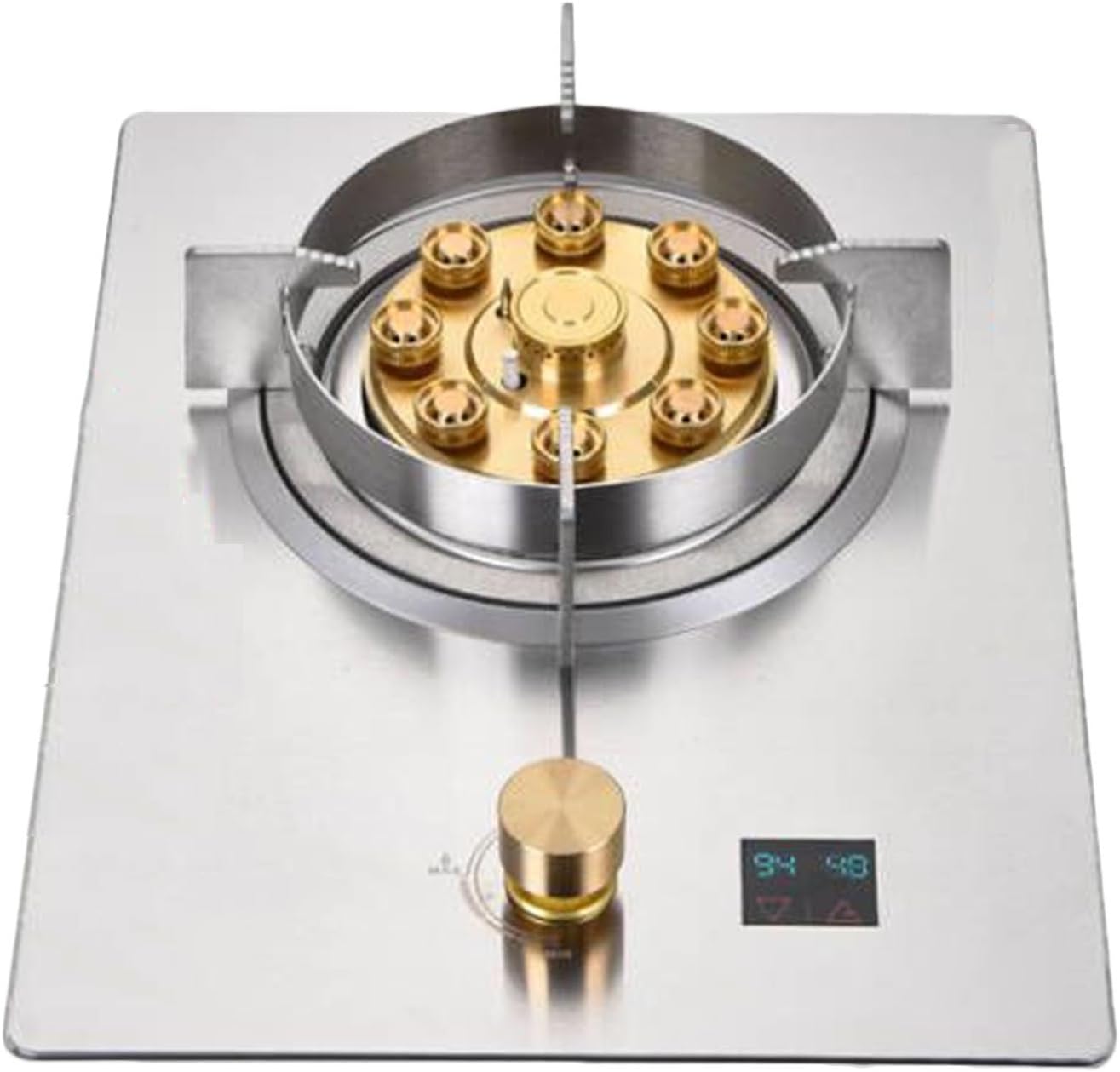 Portable Gas Stove,Single Burner Propane Stove,Stainless Steel Max 23884BTU with Pulse Electronic Ignition Suitable for Apartments Kitchens (Color : NG, Size : Style 2)