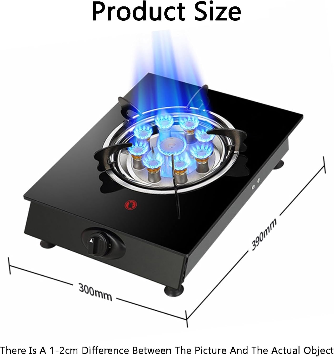Gas Cooker,5.2kW Single-Burner Gas Cooker,Household High-Fire Tabletop Stove,for Camping Restaurants Home(LPG)