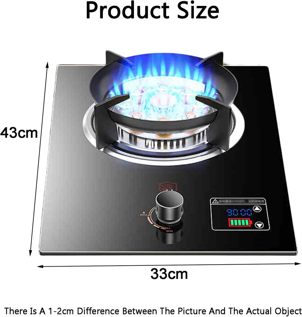Gas Cooker,5.2kW Dual-Use Cooker,Single-Burner Gas Stove with Timer,Suitable for Family Restaurants Food Stalls(NG)