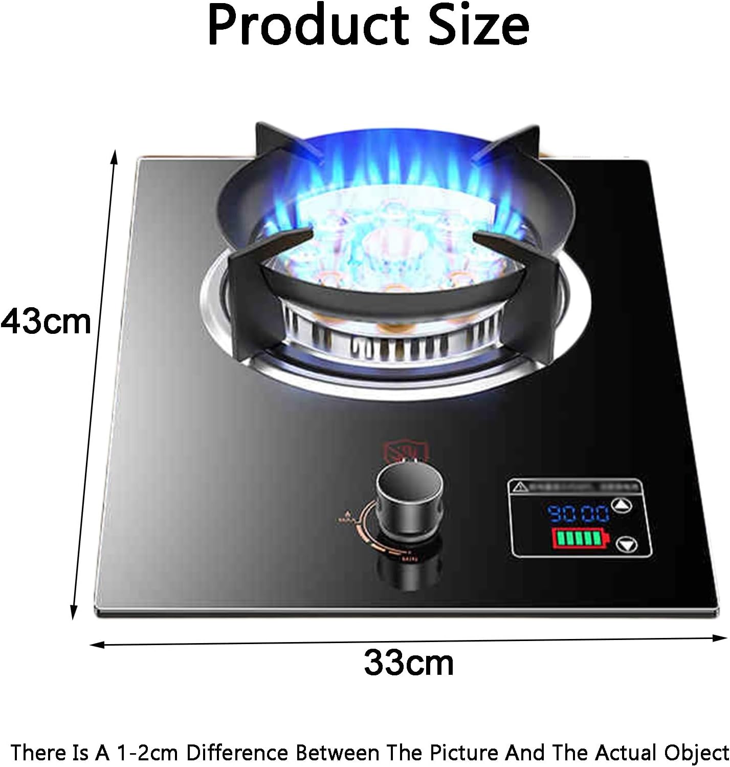 Gas Cooker,5.2kW Dual-Use Cooker,Single-Burner Gas Stove with Timer,Suitable for Family Restaurants Food Stalls(LPG)