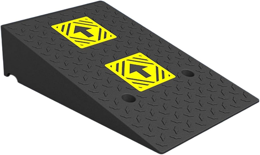 Heavy Duty 6614lb/3000kg Curb Ramp, Non-Slip Surface, Threshold Ramp with Yellow Arrow, Suitable for Car, Motorcycle, Bike, Wheelchair(80 * 50 * 19cm/31 * 20 * 7.5in)
