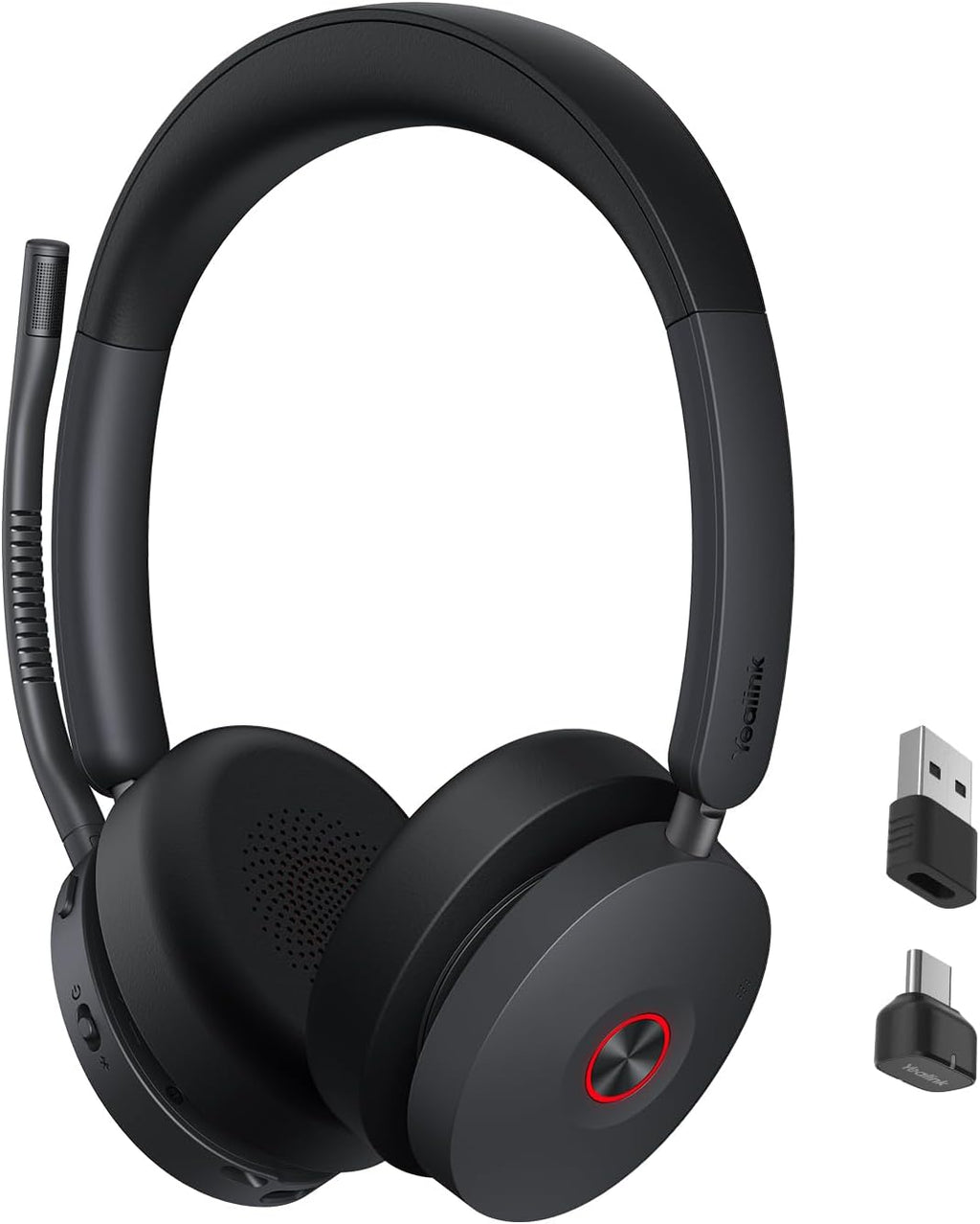 Yealink BH74 ANC Wireless Headset with Mic for Work, Bluetooth Headset Noise Cancelling with 6 AI Microphone,32H Battery Life & Mute Button,Microsoft Teams Premium Open Office Certified,UC Compatible