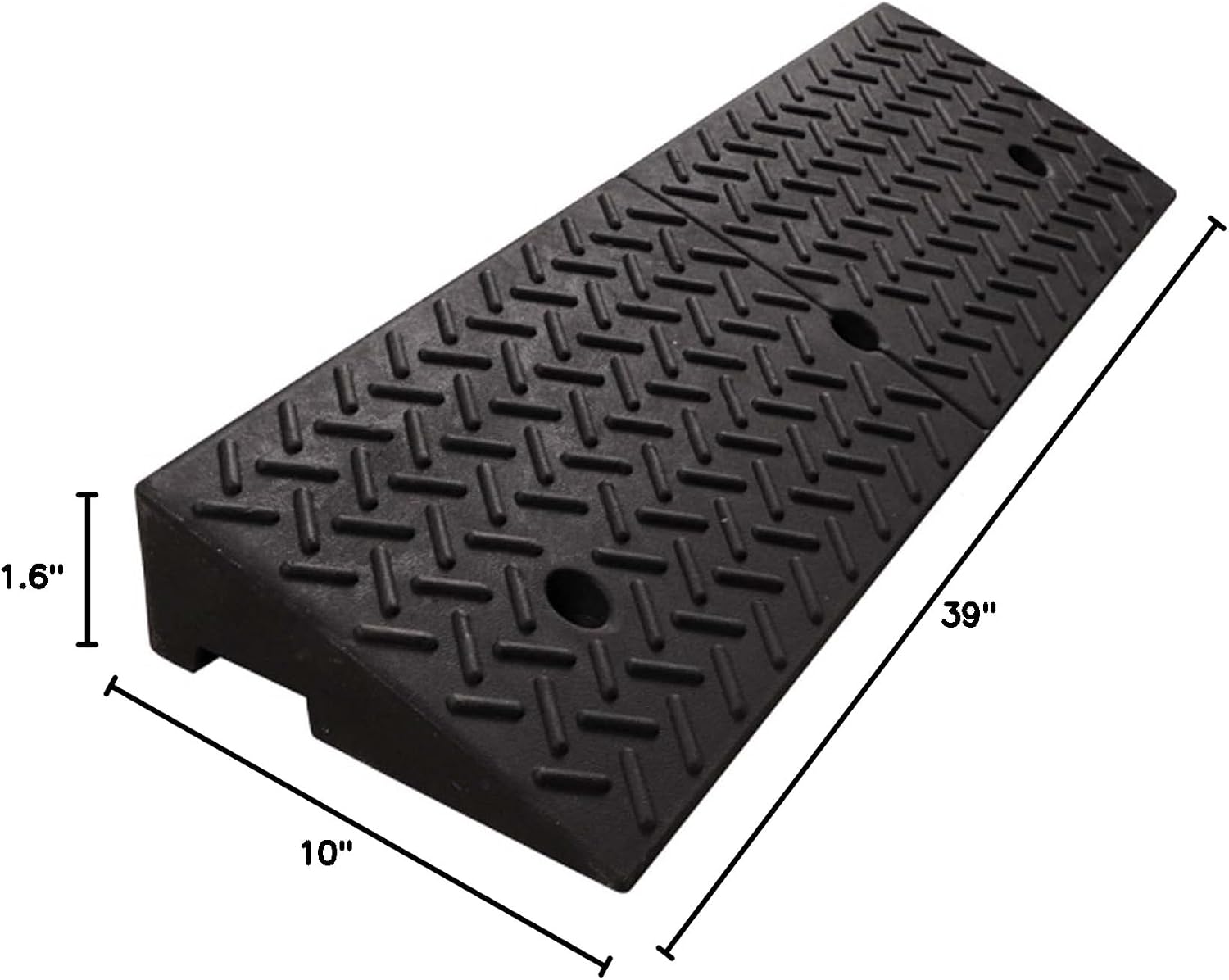 39x10x1.6 in Rubber Threshold Ramp, Rubber Curb Ramps Driveway Threshold Ramps, Portable Lightweight Curb Ramps for Sidewalk, Loading Dock, Driveway Kerb Ramp, Wheelchair,