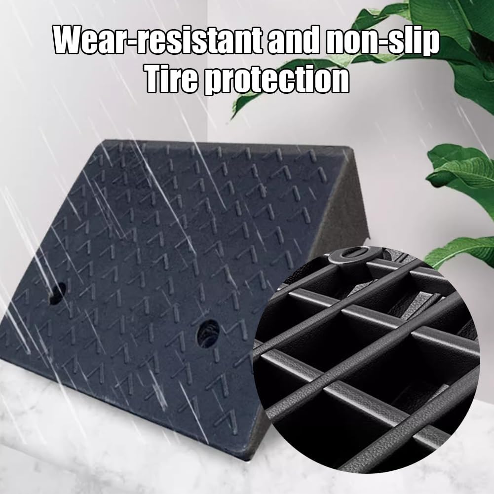 Heavy Duty Rubber Car Curb Ramps Portable Threshold Ramp Loading Ramp Slope Motorcycle Pad for Driveway Sidewalk Loading Dock Black(19.7x19.7x5.5in)