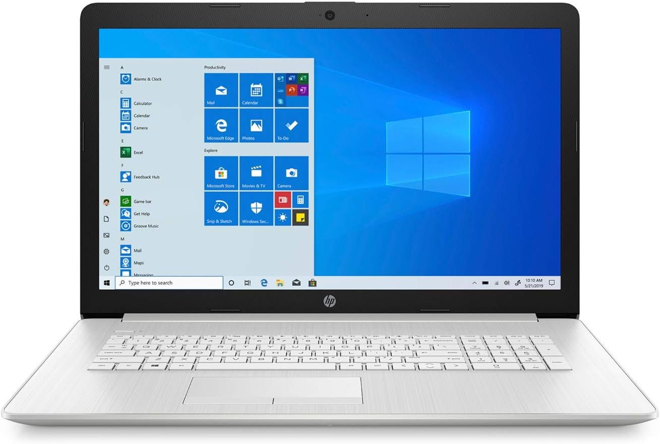 2020 New HP 17-by3063st 17.3' HD+ Display Notebook, Intel i3-1005G1, 8GB Memory, 128GB SSD + 1TB Hard Drive, Windows 10, Silver
