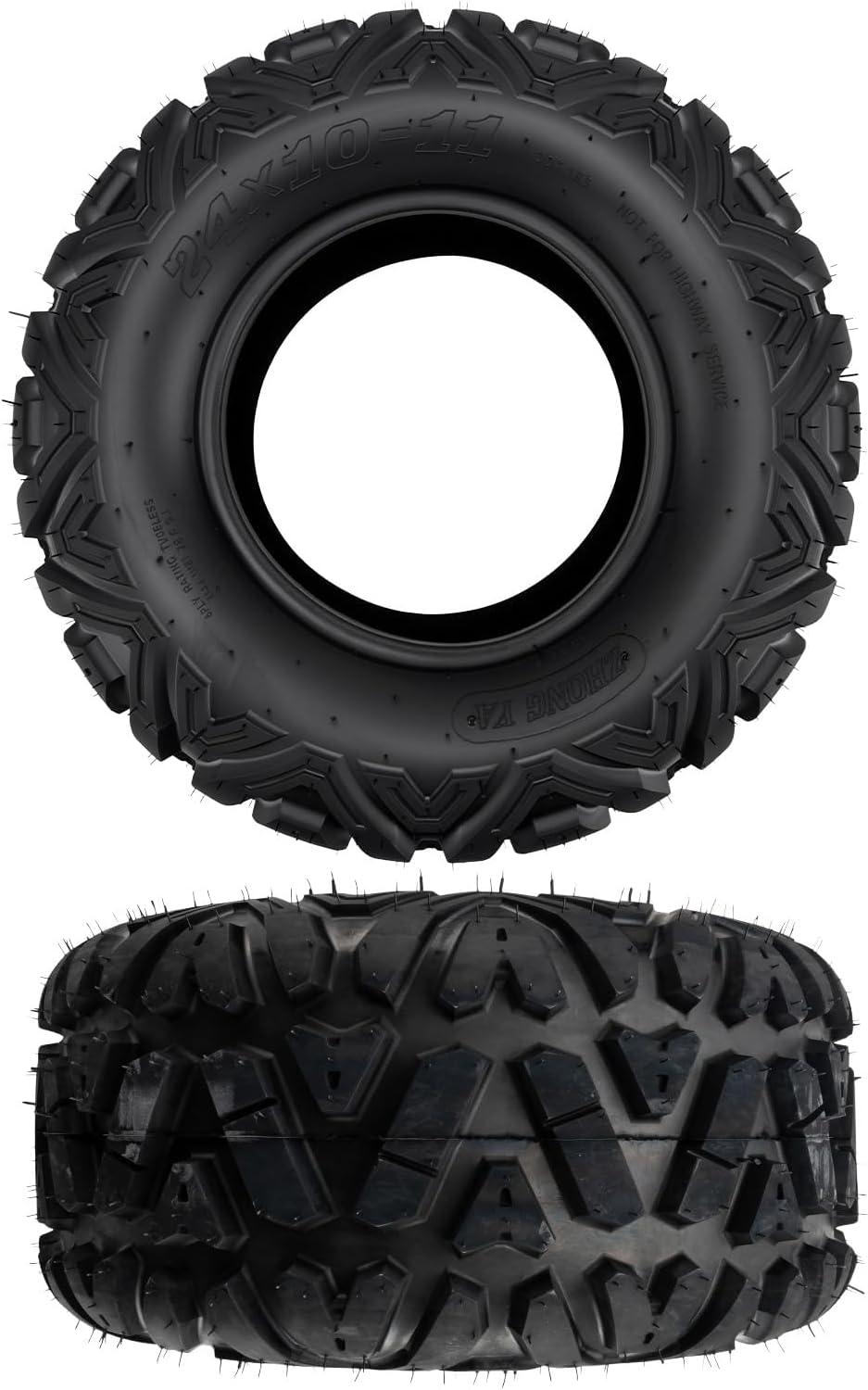 KAX 24x10-11 ATV UTV All-terrain Tires,24x10-11 Off-Road Mud Tires,6 Ply, 2Pcs,Tubeless Z-199