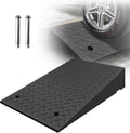 Rubber Curb Ramp Heavy-Duty Threshold Ramps Rise Height Kerb Ramp Driveway Ramps for Car Motorcycle Wheelchairs Bikes Loading Dock Truck Forklifts with Stable Grid Structure(19.7x31.5x9.4in)