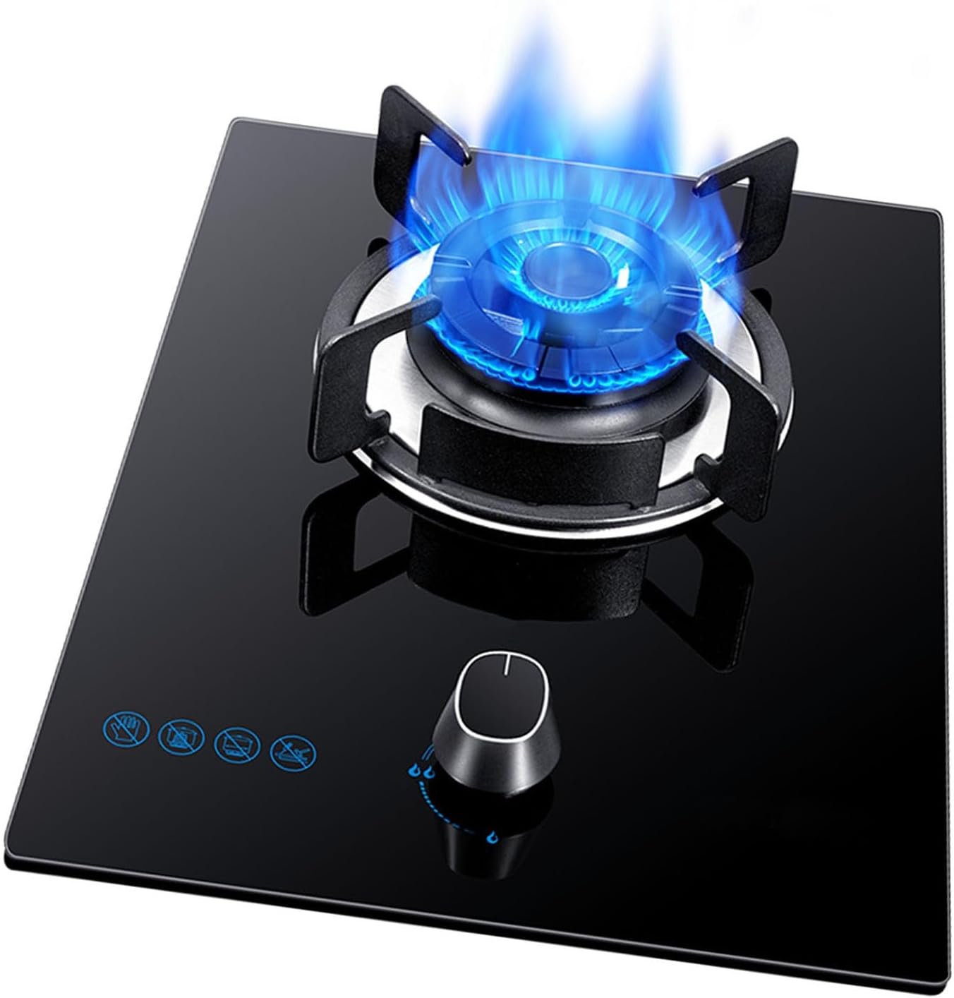 Portable Gas Stove,Single Burner Propane Stove,Max 17742.4BTU with Pulse Electronic Ignition Tempered Glass Suitable for Apartments or Kitchens