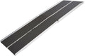8' Portable Wheelchair Ramp for Home Steps & Entry, 600 lb Capacity, Folding, Non-Slip, for Scooter, Walker, Rollator, Silver Spring