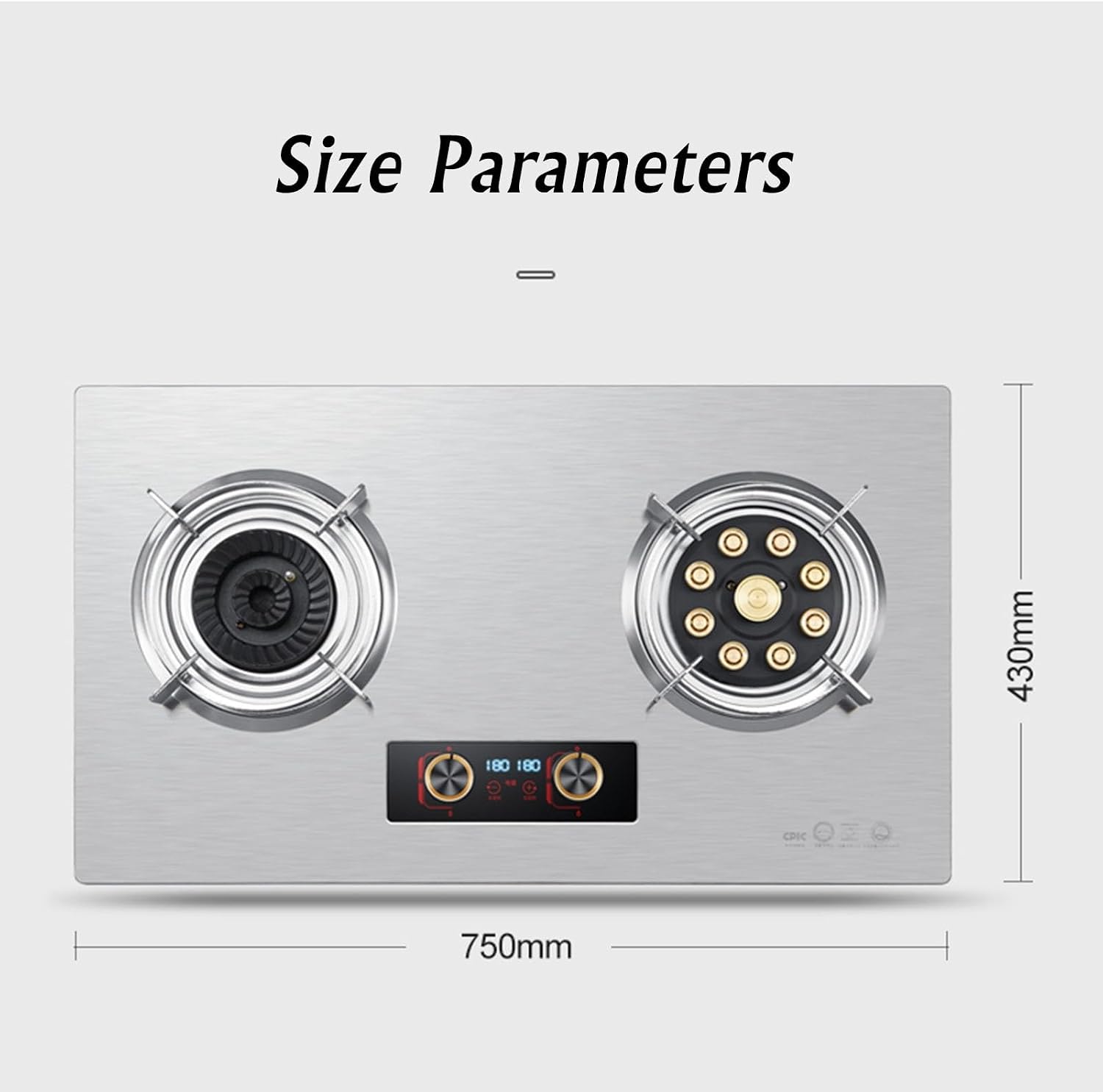Propane Stove,2 Burners Portable Propane Stove,Stainless Steel Gas Cooktop,Maximum 17742.4BTU Suitable for Home and Commercial Kitchens (Color : LPG)