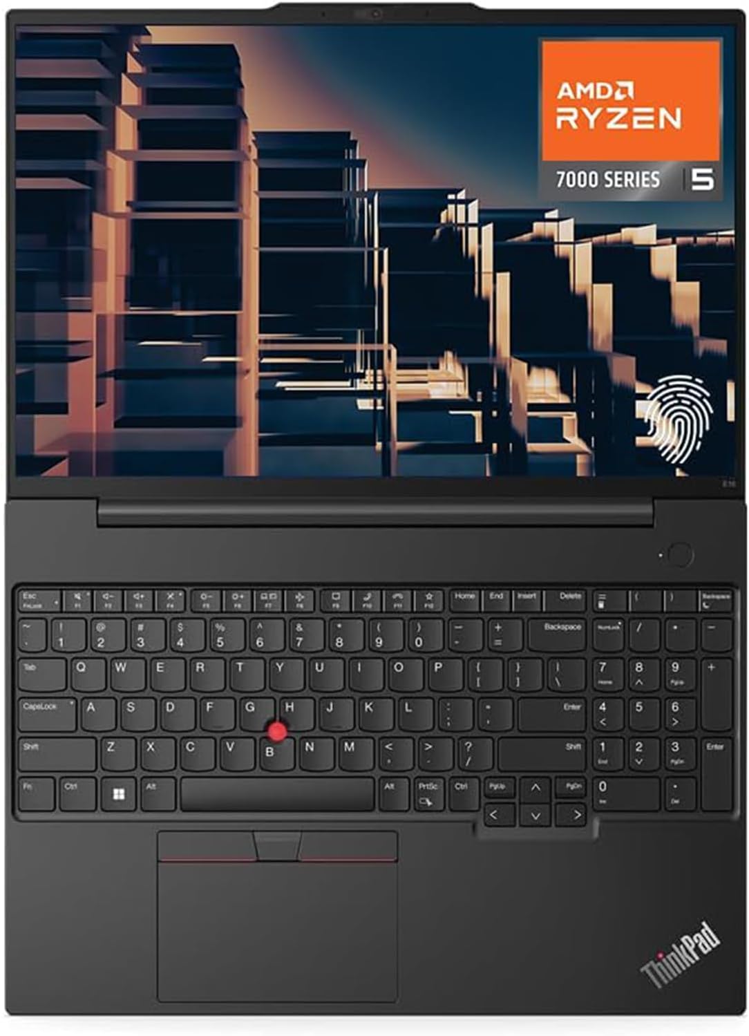 Lenovo ThinkPad E16 Business Laptop, 16' WUXGA Display, AMD Ryzen 5 7530U (Beat i7-1165G7), 24GB RAM, 512GB PCIe SSD, Webcam, HDMI, RJ-45, Fingerprint Reader, Wi-Fi 6, Windows 11 Pro, Black