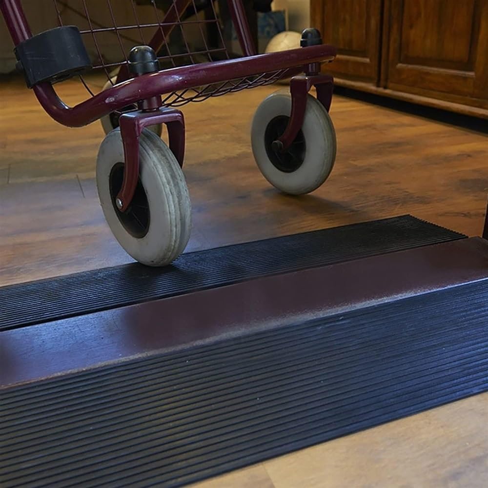 JIUYUEYA Curb Ramp Loading Ramps Rubber Threshold Ramp,Heavy Duty Curb Ramps for Loading Dock for Garden/Exterior Doors/Doorways/Steps (Size : 90x25x4.5cm)
