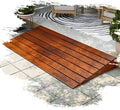 Wheelchair Ramp, 3' 6' 8' Rise Threshold Transition Ramp, Non-Slip Entry Ramp, Wood Driveway Ramps for Home/Door/Floor/Indoor Step(50 * 50 * 10cm/20 * 20 * 4in)