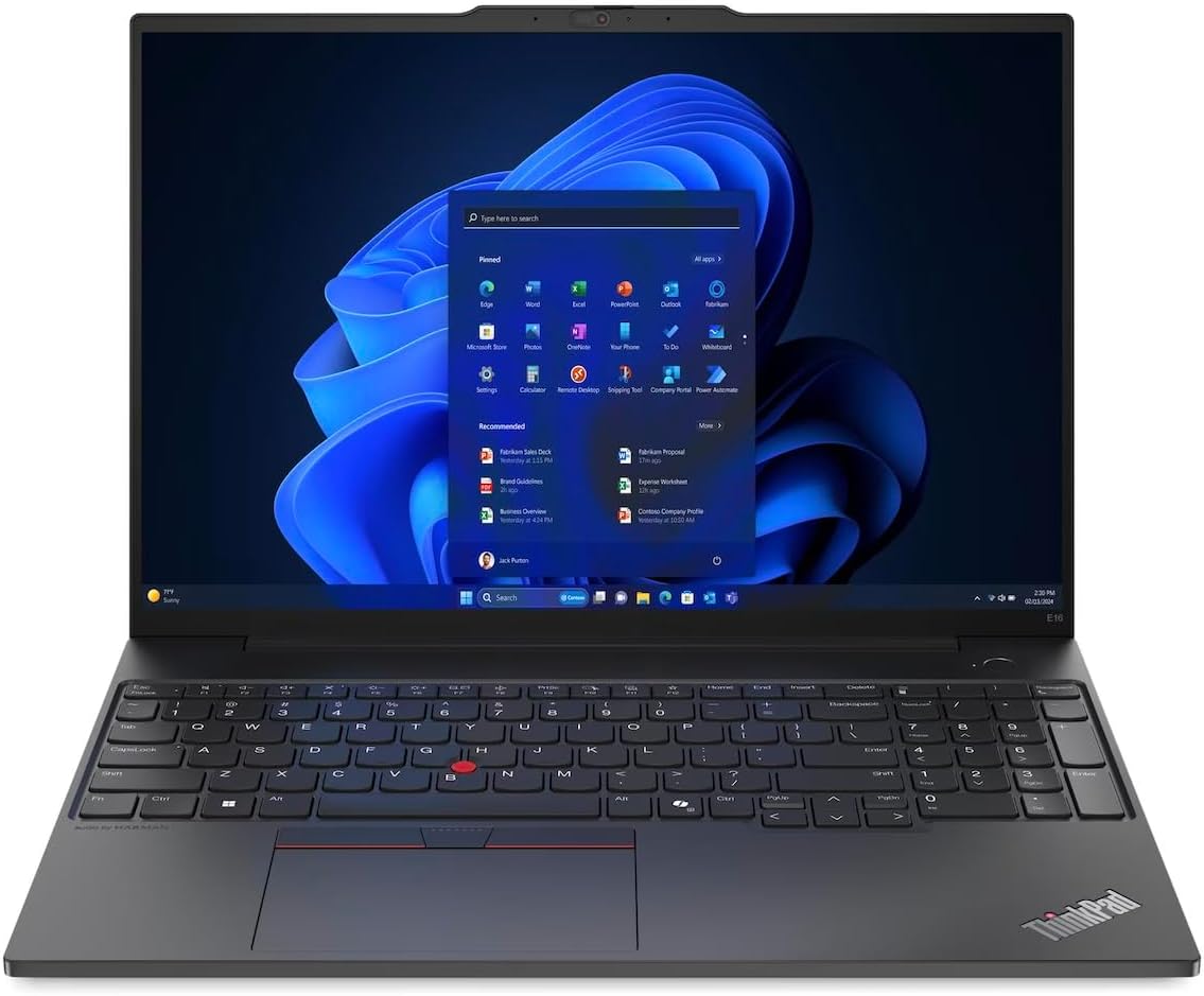Lenovo ThinkPad E16 Business Laptop 16.0' WUXGA IPS Display 300 nits (AMD Ryzen 5 7535U 6-Core, 16GB RAM, 1TB PCIe SSD, AMD Radeon, Backlit KYB, FP, WiFi 6, Win11Pro) w/Dockztorm Hub
