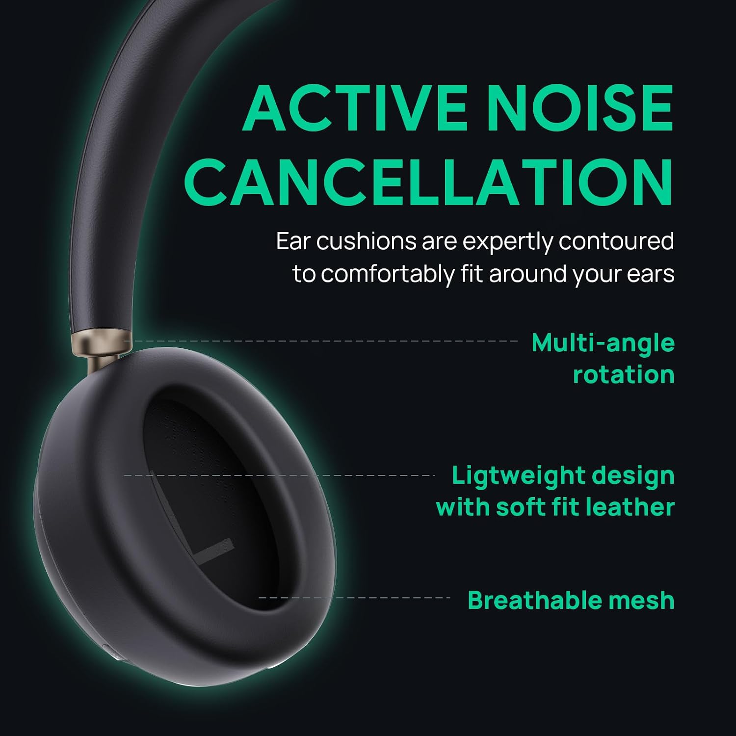Yealink BH76 Plus Bluetooth Headset, Wireless Headset with Microphone for PC,Active Noise Cancelling, Retractable Hidden Mic Arm, Compatible with PC Mac, Works with Teams (Certified), USB-C/A