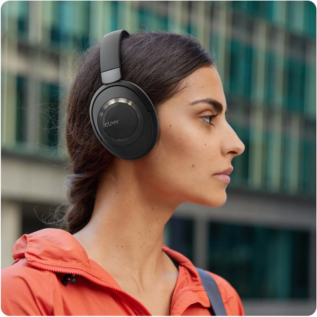 Cleer Alpha Noise Cancelling Bluetooth Headphones, 40mm Ironless Driver, Deep Bass Customize EQs, 35Hr Play, Dual-Mic, Clear Calls, Comfort Fit, Bluetooth 5.1, Hi-Res Wireless Headphone, Midnight Blue