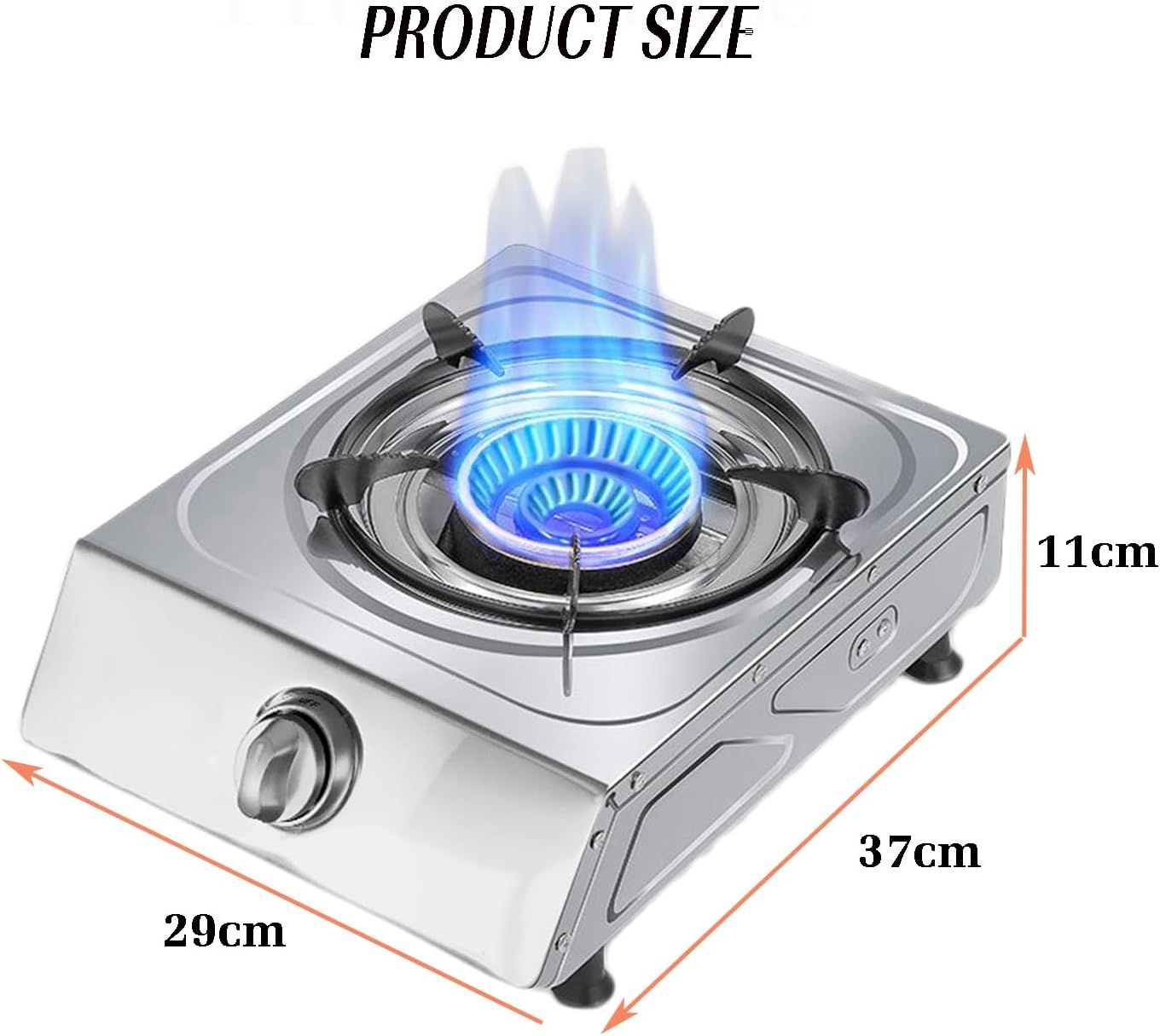 Single Burner Gas Stove,Commercial Gas Stock Pot Range,High Pressure Single Propane Burner,Stainless Steel, Ideal for Kitchens,Apartments