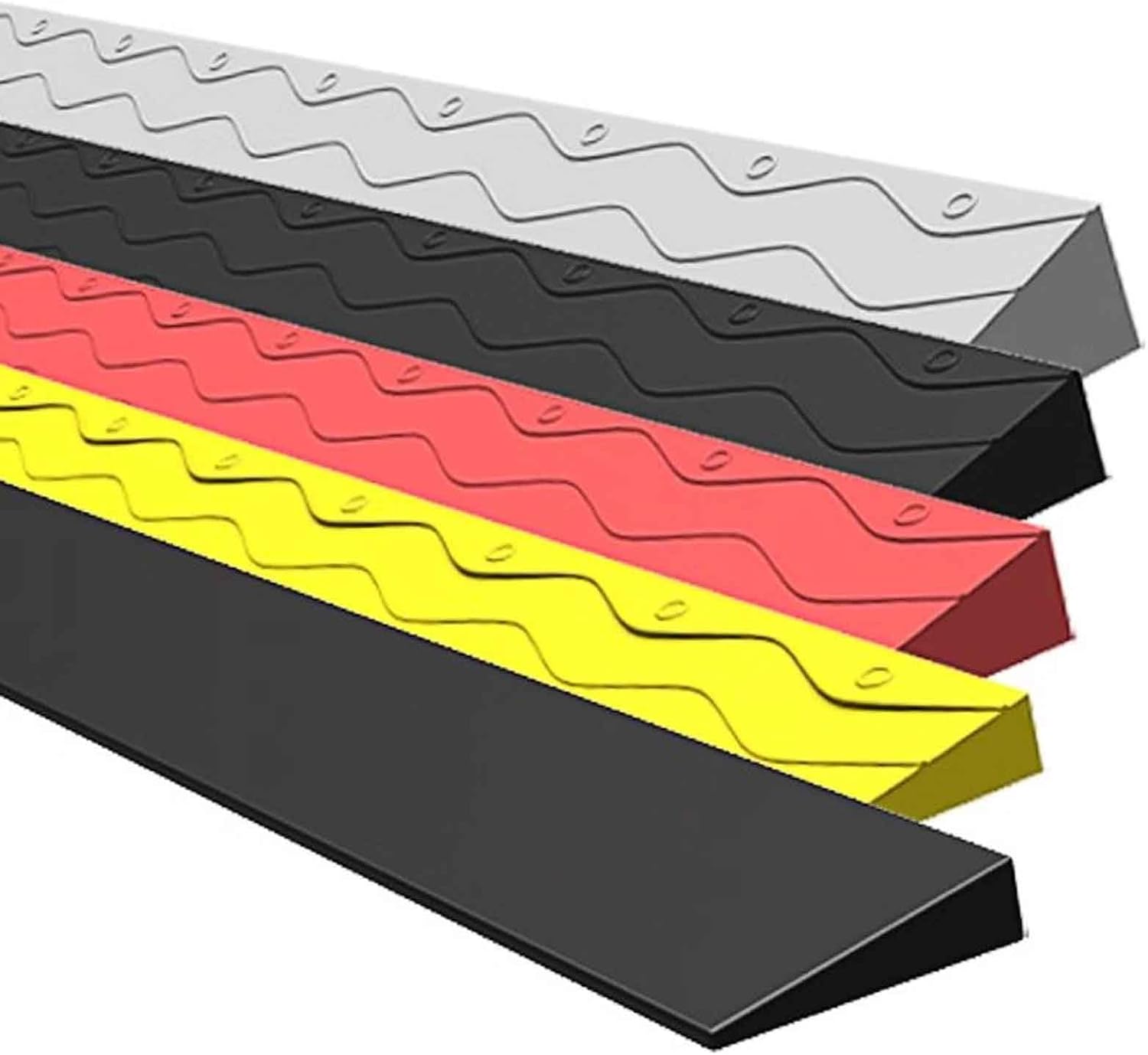 Ramp for Wheelchair for Home Steps, Door Ramp, Threshold Ramp, for Home, Vehicles, Trolleys, Can Be Cut, Simple to Install,Black-2.7x0.3in/7x1cm
