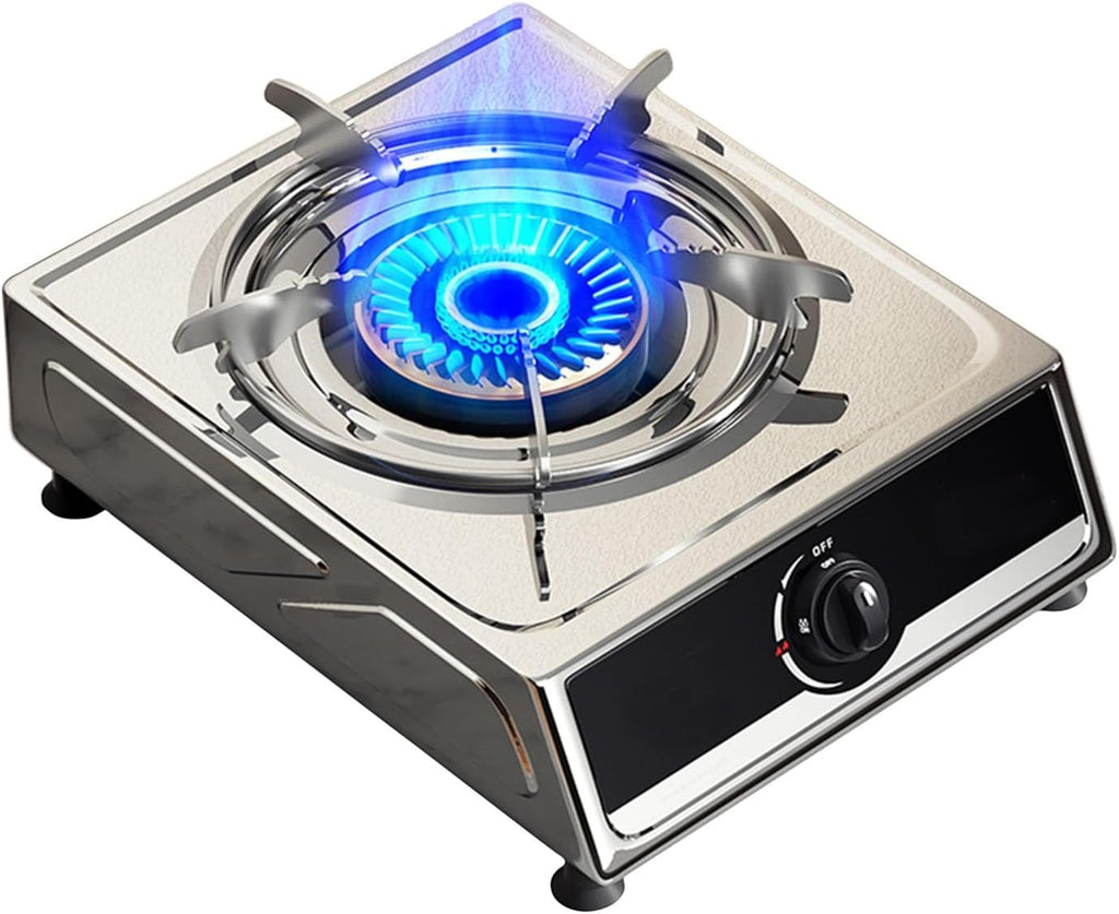 Portable Gas Stove,Cassette Stove,Max 14330.4BTU Single Burner Cassette Stove Piezo-Ceramic Ignition,for Camping Cooking Car Travel Home and Apartment (Color : LPG, Size : Style 2)