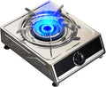 Portable Gas Stove,Cassette Stove,Max 14330.4BTU Single Burner Cassette Stove Piezo-Ceramic Ignition,for Camping Cooking Car Travel Home and Apartment (Color : LPG, Size : Style 2)