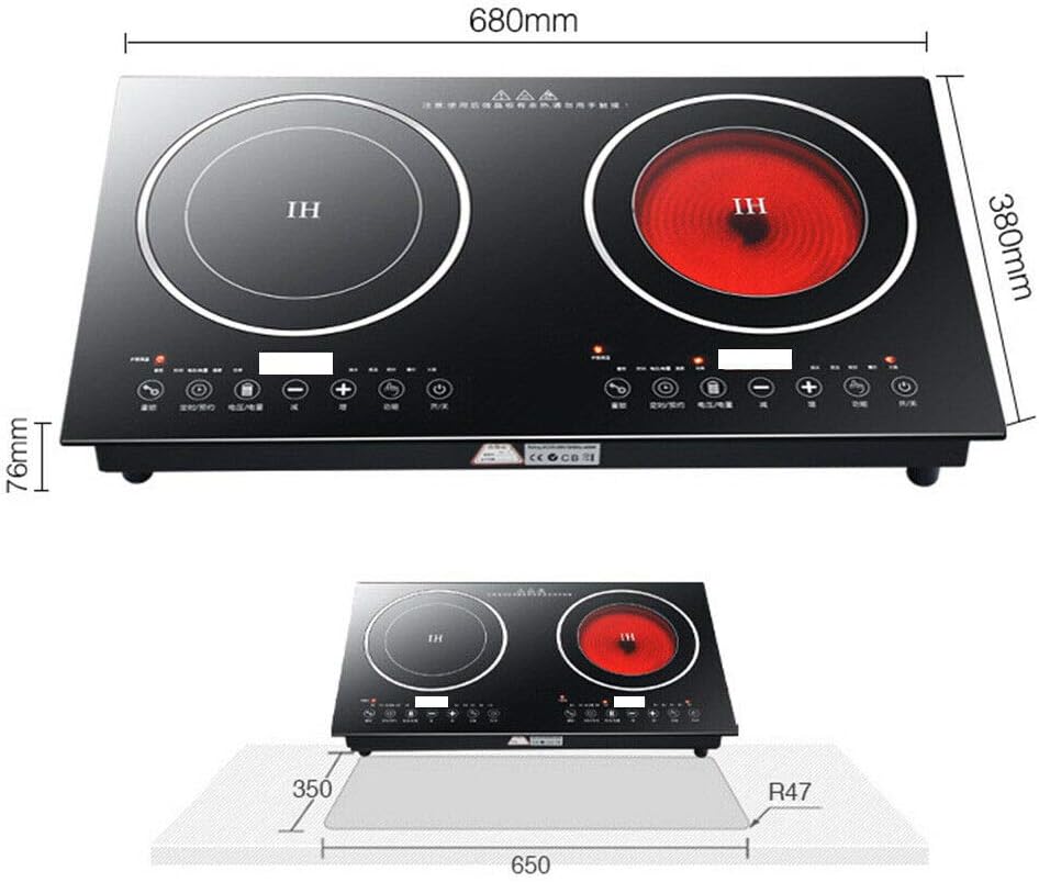 Electric Dual Induction Cooker Induction Cooker Cooktop Double Hot Plate Cooking Burner 1200W Portable Countertop Burner