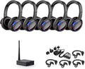 Professional Silent Disco LED Wireless Headphones and RF LED Silent Disco Earphones for iPod MP3 DJ Music Pary Club (30 led Headphone + 1 Transmitter)