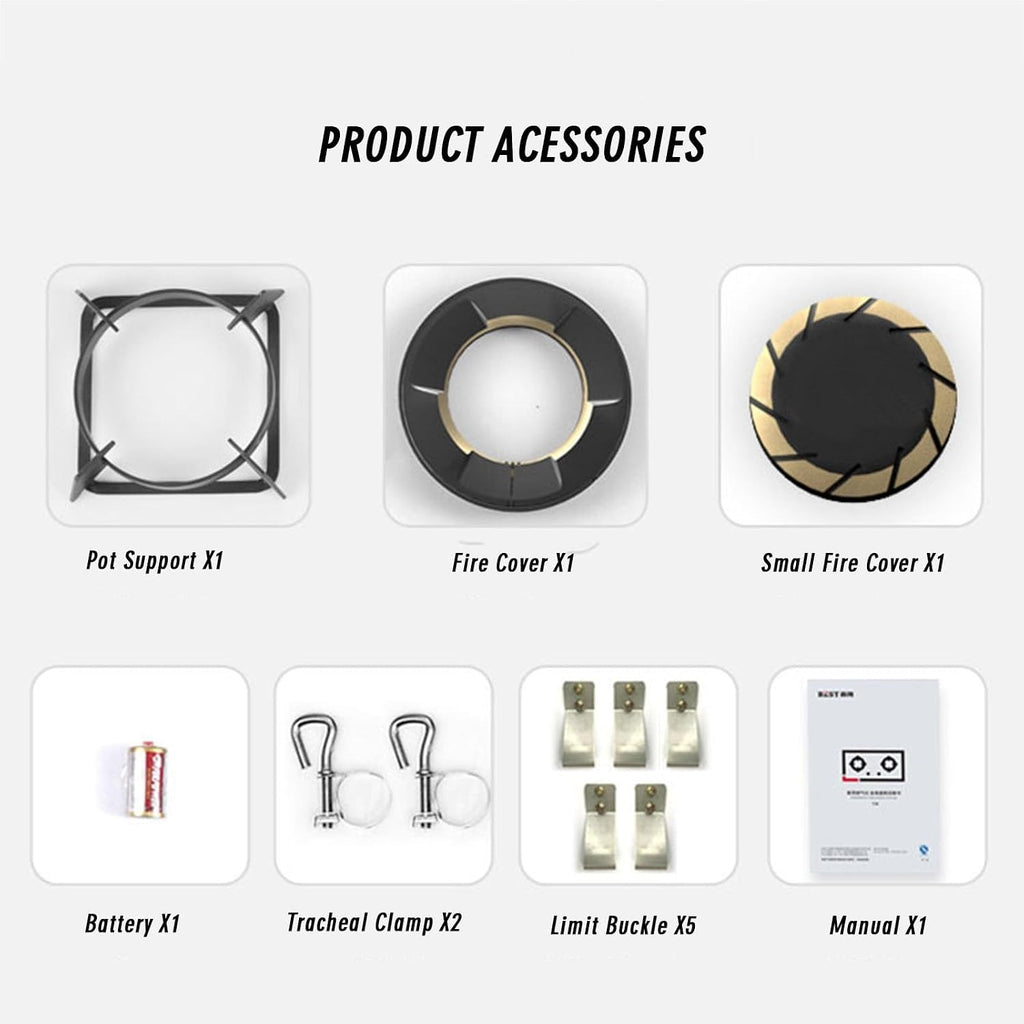 Gas Stove,Portable Tempered Glass Gas Hob LPG/NG Cooker,for Home Camping Garden Catering,Heat Load:5.2KW/17742.4BTU,1 Burner Embedded (Color : LPG)