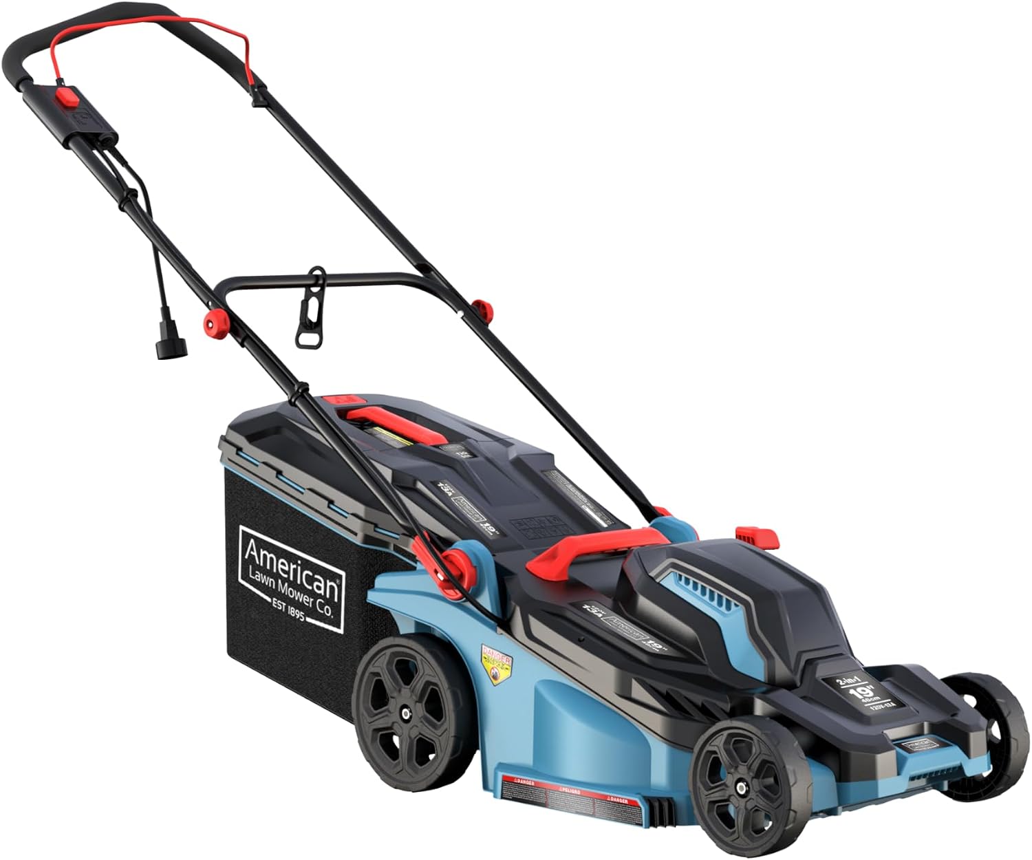 American Lawn Mower Company 51319 19-inch 13-Amp Corded Electric Push Lawn Mower with Grass Bag
