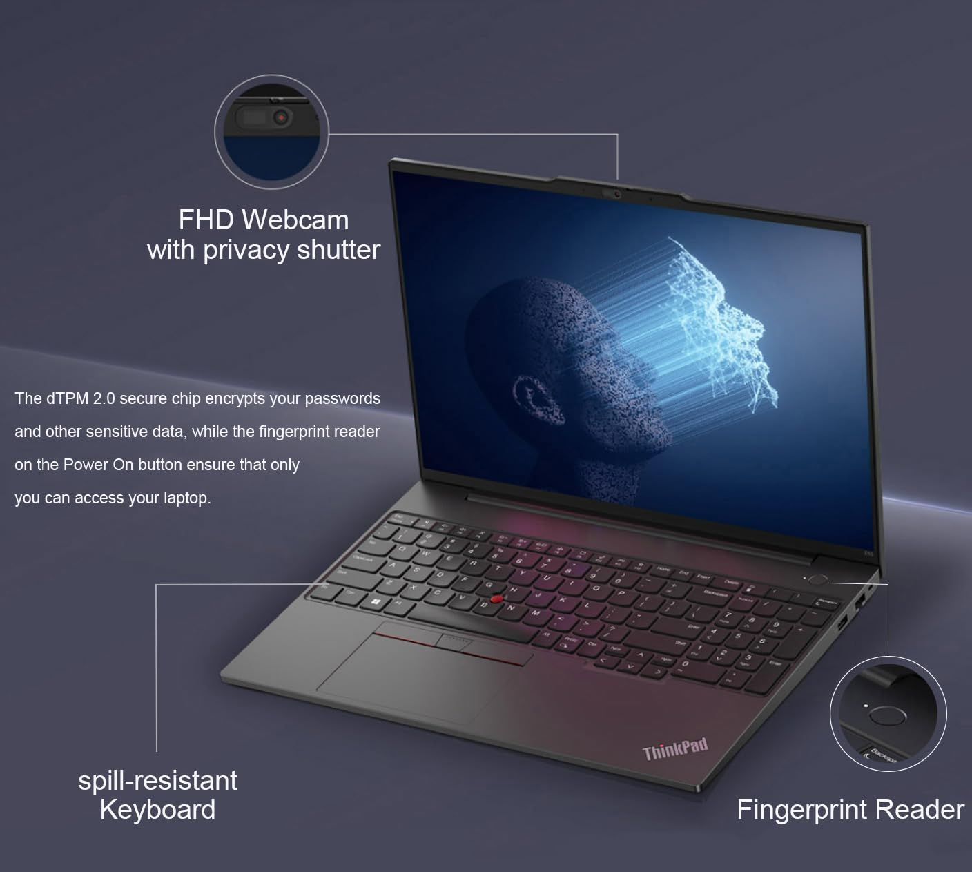 Lenovo ThinkPad E16 Gen 2 Business Laptop (16' FHD+ Touchscreen, AMD Ryzen 5 7535U (> Intel i7-1255U), 32GB DDR5 RAM, 1TB SSD) Fingerprint Reader, Webcam, Wi-Fi, Ethernet, Win 11 Pro w/ Copilot