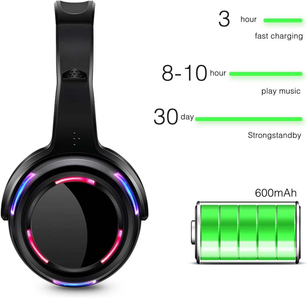 Professional Silent Disco LED Wireless Headphones and RF LED Silent Disco Earphones for iPod MP3 DJ Music Pary Club (30 led Headphone + 2 Transmitter)