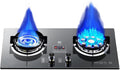 Propane Stove,2 Burners Portable Propane Stove,tempered Glass Gas Cooktop,Maximum 15354BTU for Food Trucks and Family Restaurants (Color : LPG, Size : Style 1)