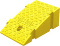 Portable Doorway Ramp Threshold Ramp Plastic 6/7 in Rise, Outdoor Front Door Entry Ramps for Elderly Toddlers Pets, Sturdy Wheelchair Ramp Curb Slope, Load 2 Ton(Color:Yellow,Size:25x45x19(9.8x17.7x7.