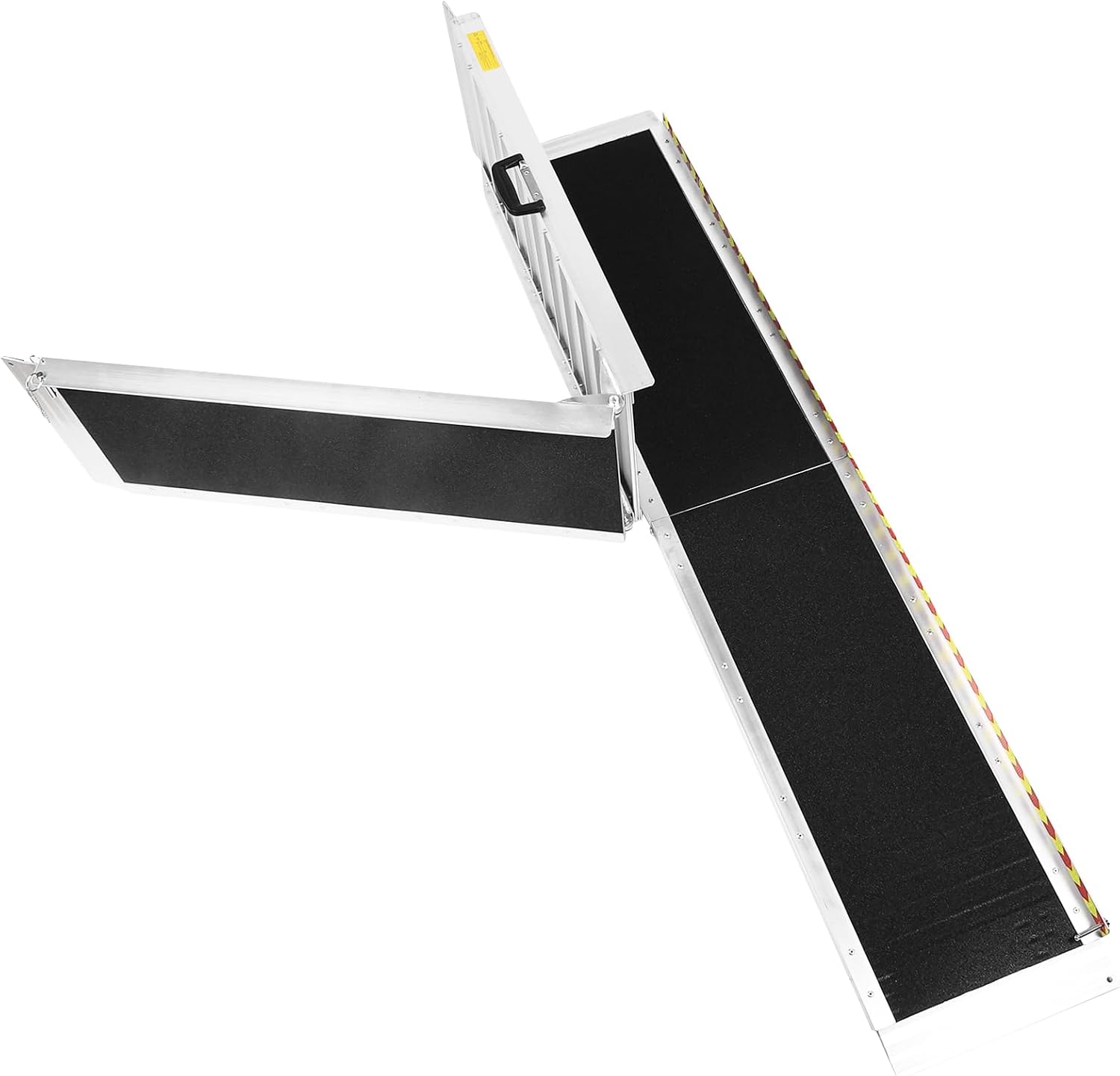 6/8 Ft Wheelchair Ramp Anti-Slip Aluminum Folded Handicap Ramp with Support Legs, Safer Door Threshold Wheelchair Ramps for Home, Wheel Chair Ramp for Home Steps, Stairs, Entry, Doorways