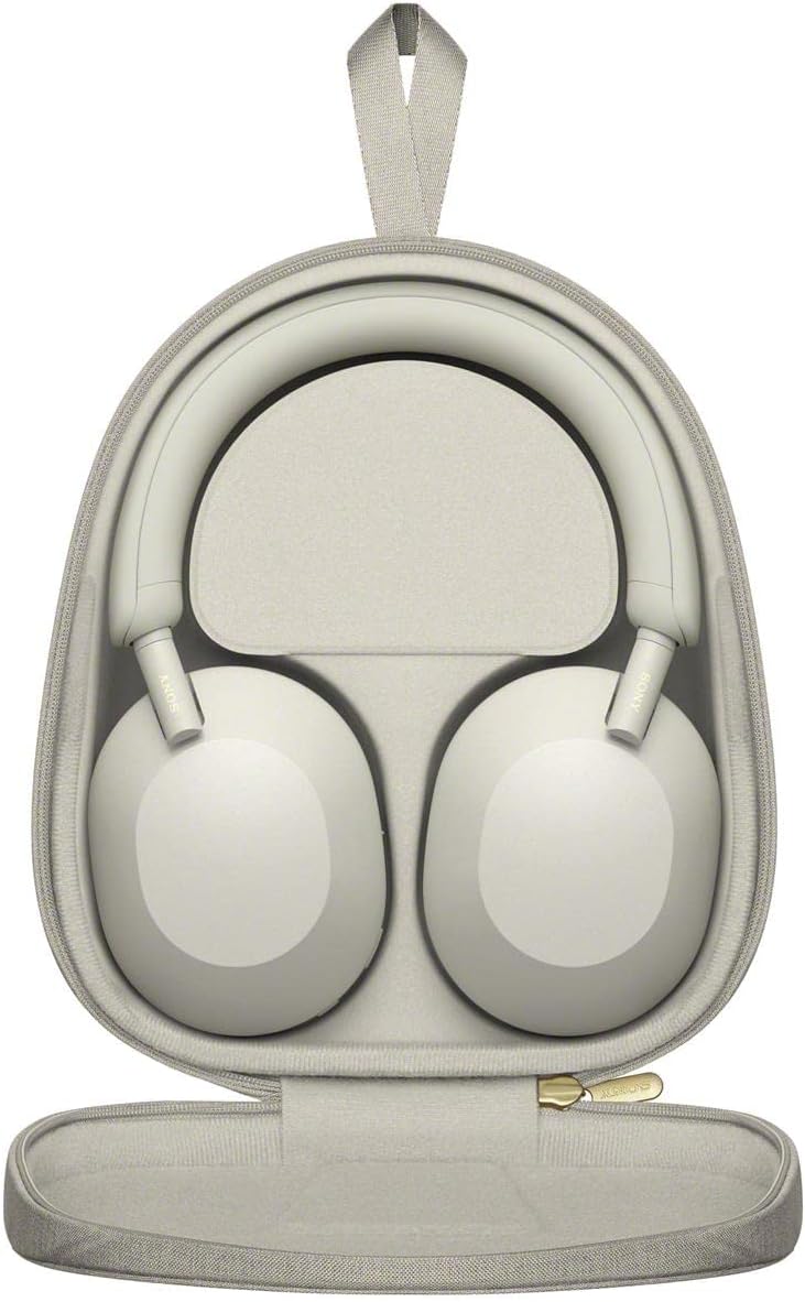 Sony Title WH-1000XM5 The Best Wireless Noise Canceling Headphones with Auto Noise Canceling Optimizer, Crystal Clear Hands-Free Calling, and Alexa Voice Control, Silver, with Stand, P-Bank