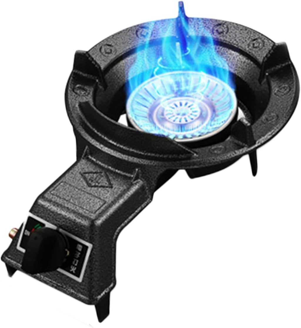 Gas Stove Single Burner Stove,4.5KW Gas Stove Kitchen Countertop Stove,Black Cast Iron Pot Rack,Household Liquefied Gas Stove,Energy Saving and Gas Saving