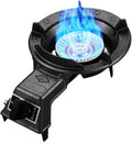 Gas Stove Single Burner Stove,4.5KW Gas Stove Kitchen Countertop Stove,Black Cast Iron Pot Rack,Household Liquefied Gas Stove,Energy Saving and Gas Saving