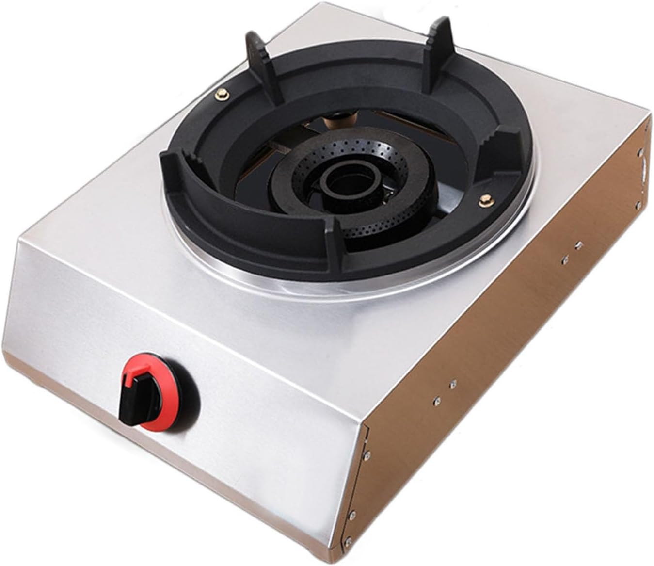 Gas Stove,13648 BTU Stainless Steel Gas Stove Tabletop Single Burner,Flameout Protection,Suitable for Home and Canteen Use (Size : LPG)