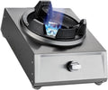 Gas Stove 1 Burner,40KW Stainless Steel Fierce Fire Stove Single Stove,Household Desktop Liquefied Gas Stove,Multi-Speed Adjustable,for Home Kitchen(Style 2)