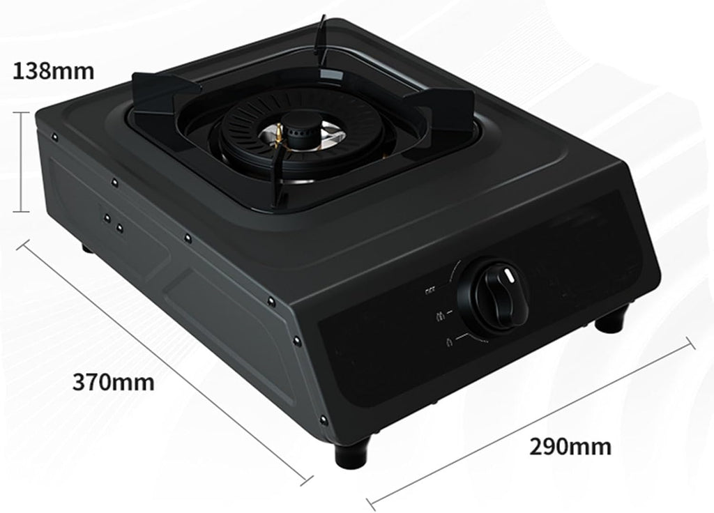Cassette Stove,Portable Gas Stove,Max 15354BTU Single Burner Cassette Stove Piezo-Ceramic Ignition for Camping Cooking Car Travel Home and Apartment (Color : LPG, Size : Style 2)
