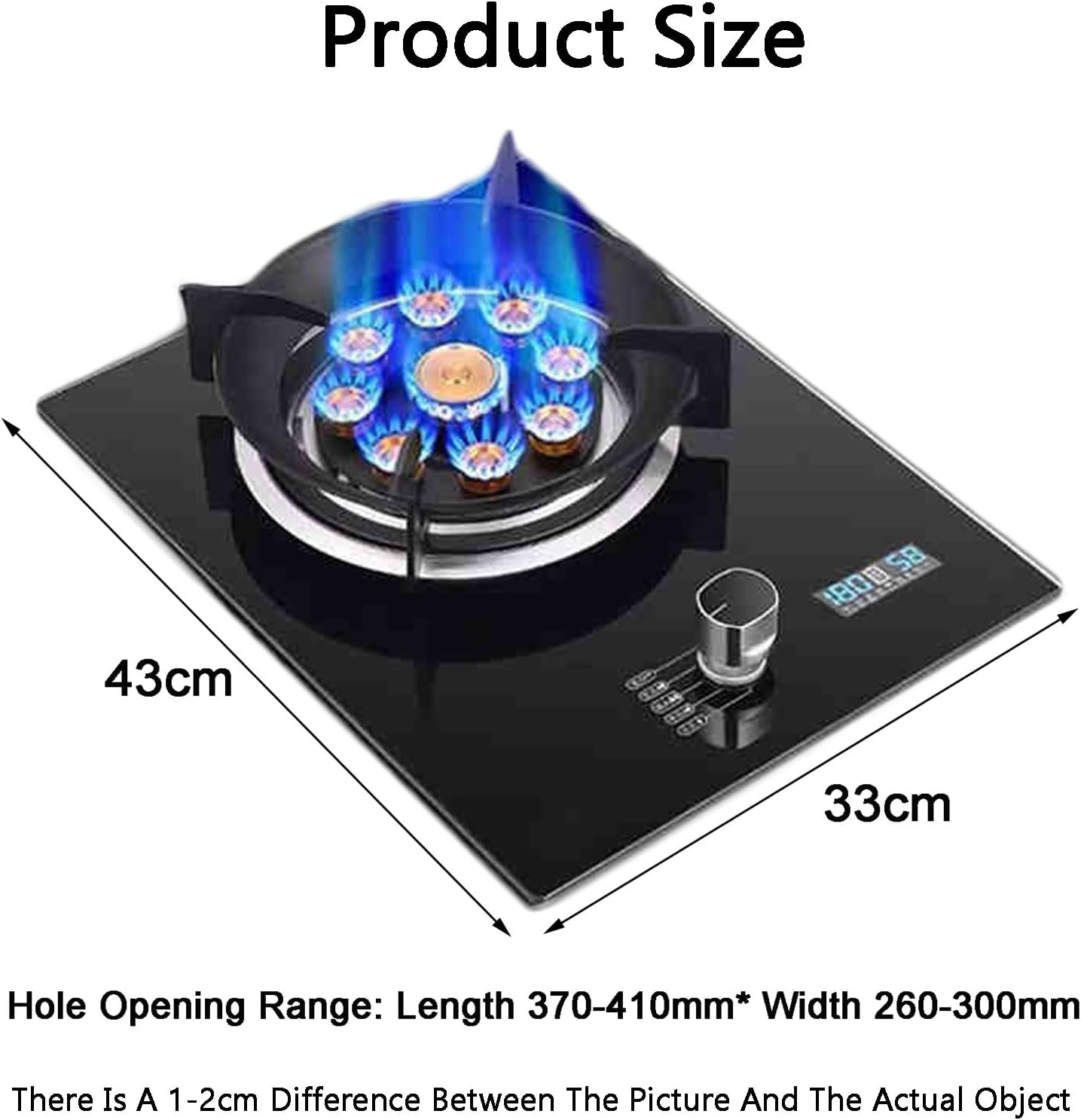 Gas Cooker,Single-burner nine-cavity dual-use, 8.5kW timer gas stove,for Family Restaurants Food Stalls(LPG)